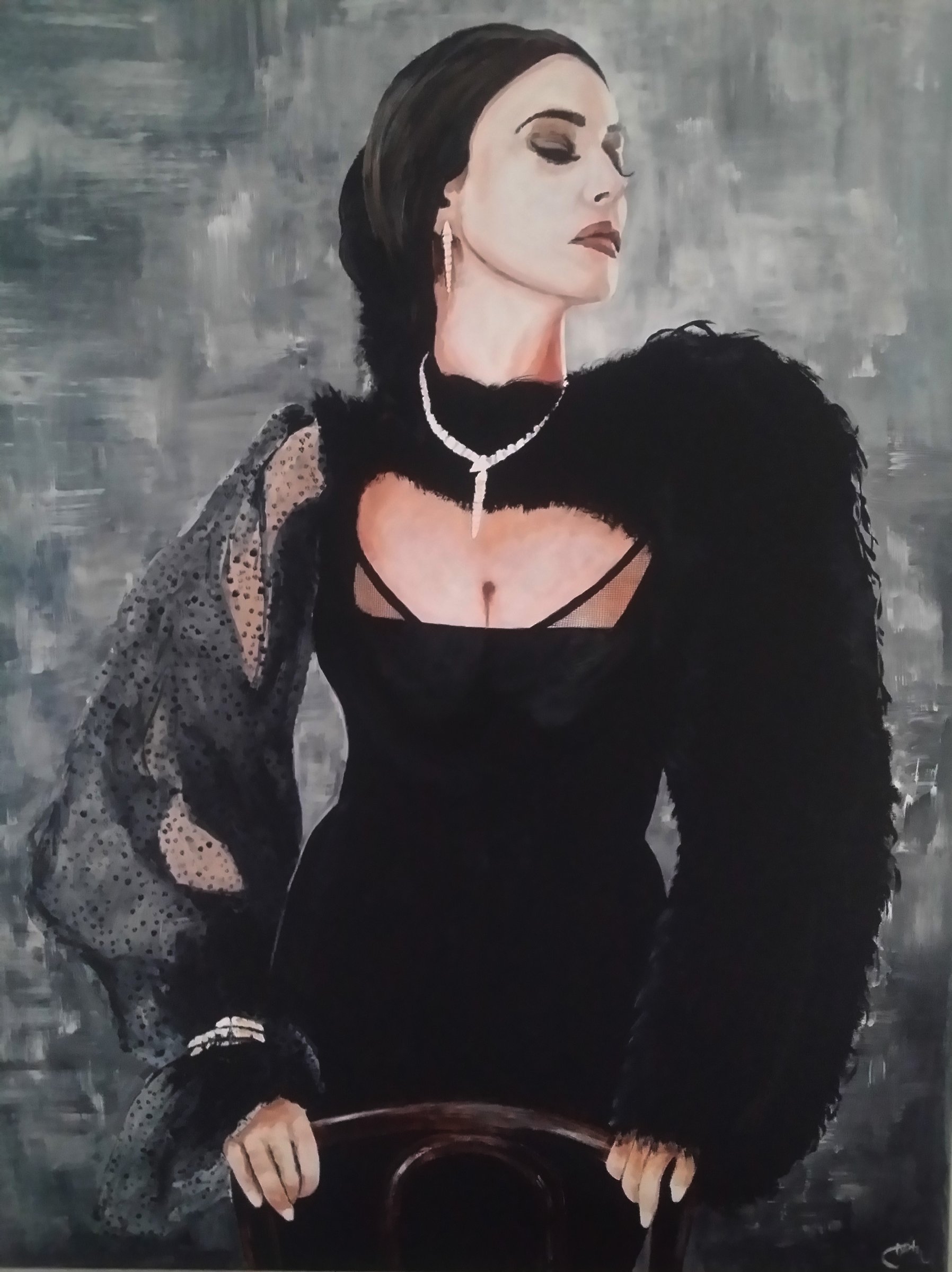 Lady in Black – malerier af Jørgen Thomsen