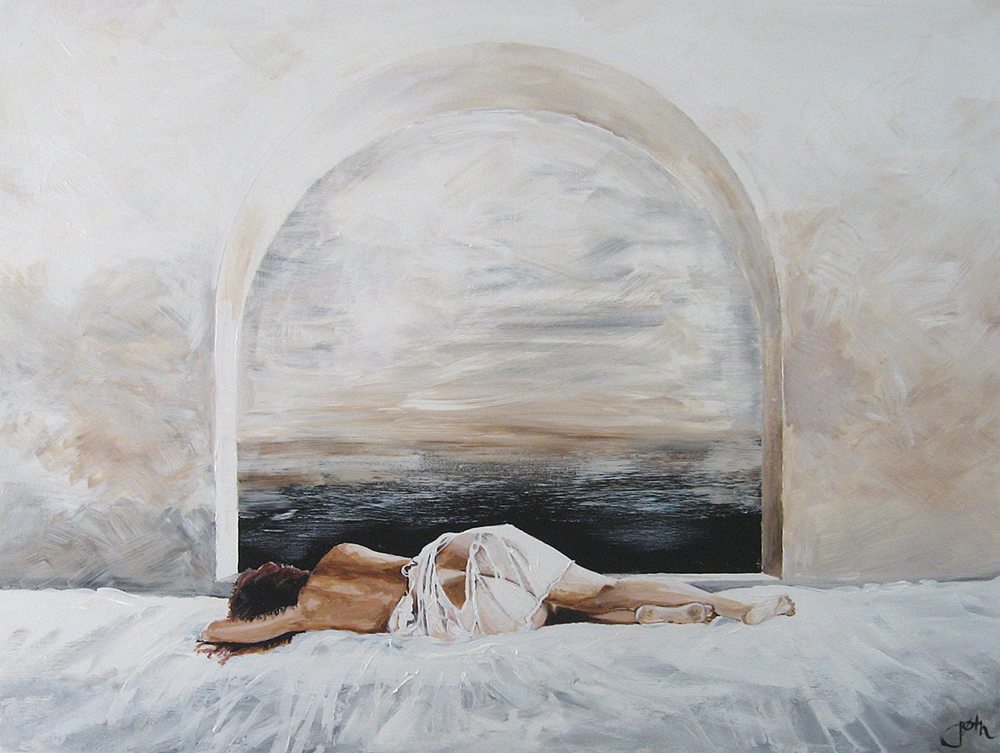 Sleeping. Italian Nights – malerier af Jørgen Thomsen
