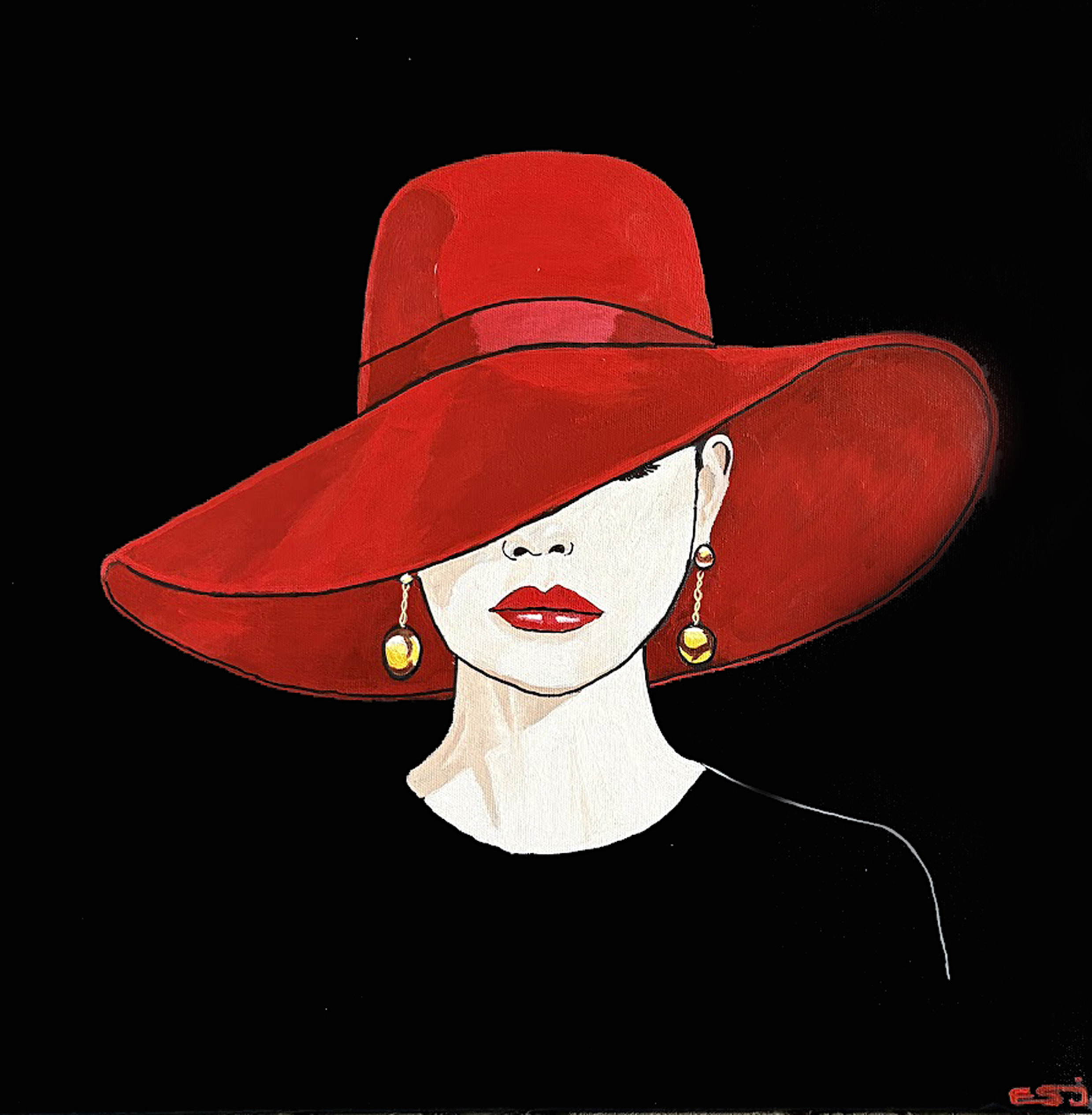 Silent Lady II – malerier af Esben Skovgaard
