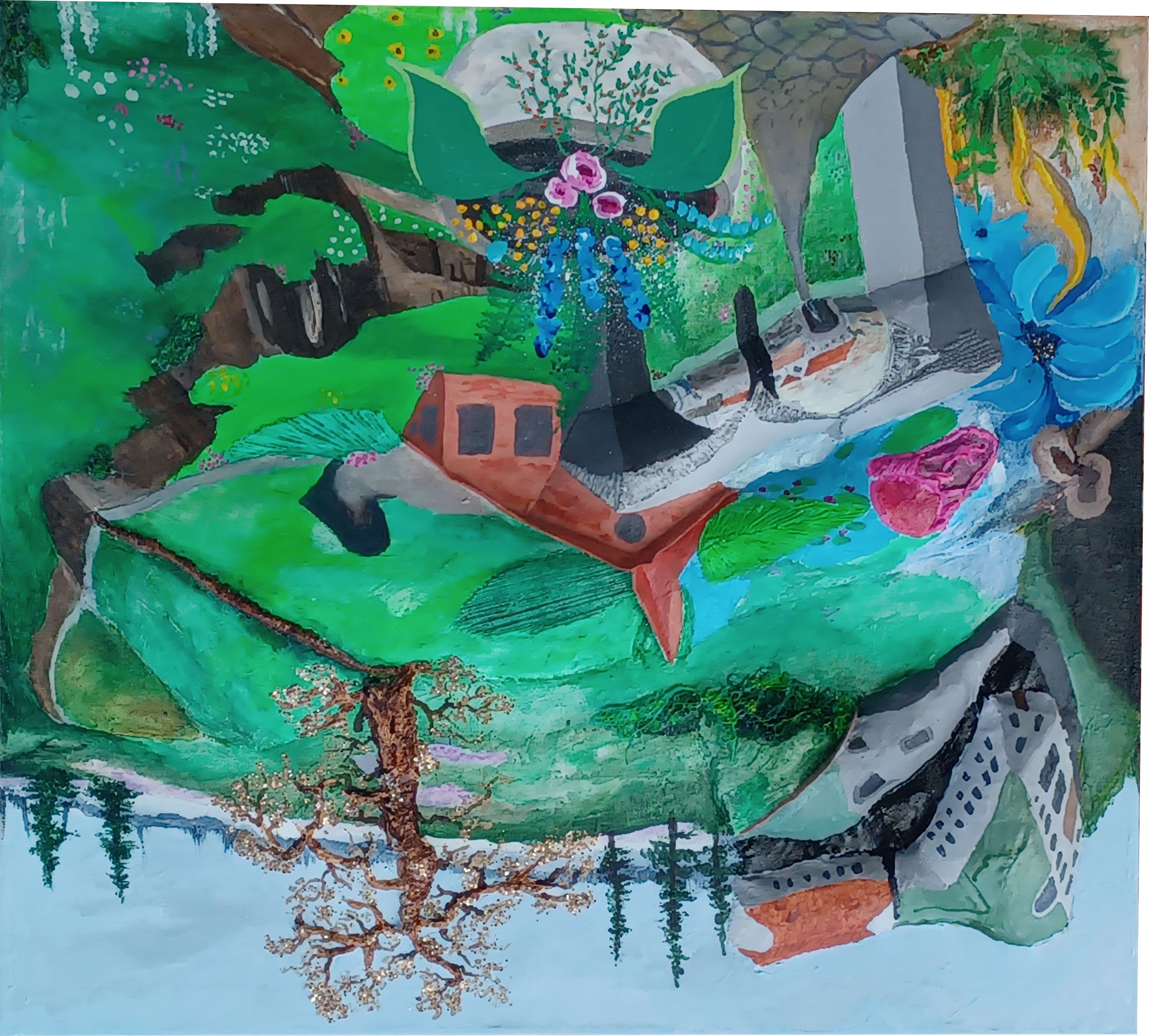 Hjemsteder – mixed media af A.C.Rosmon