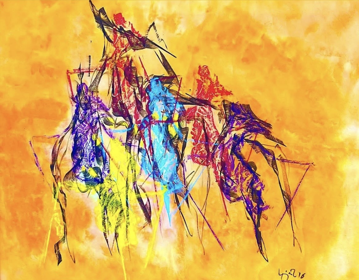 Skygge dukker fra Balin – mixed media af Anders Hjuler