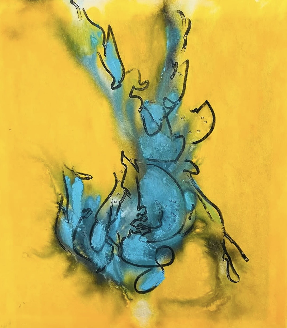 Faldende – mixed media af Anders Hjuler