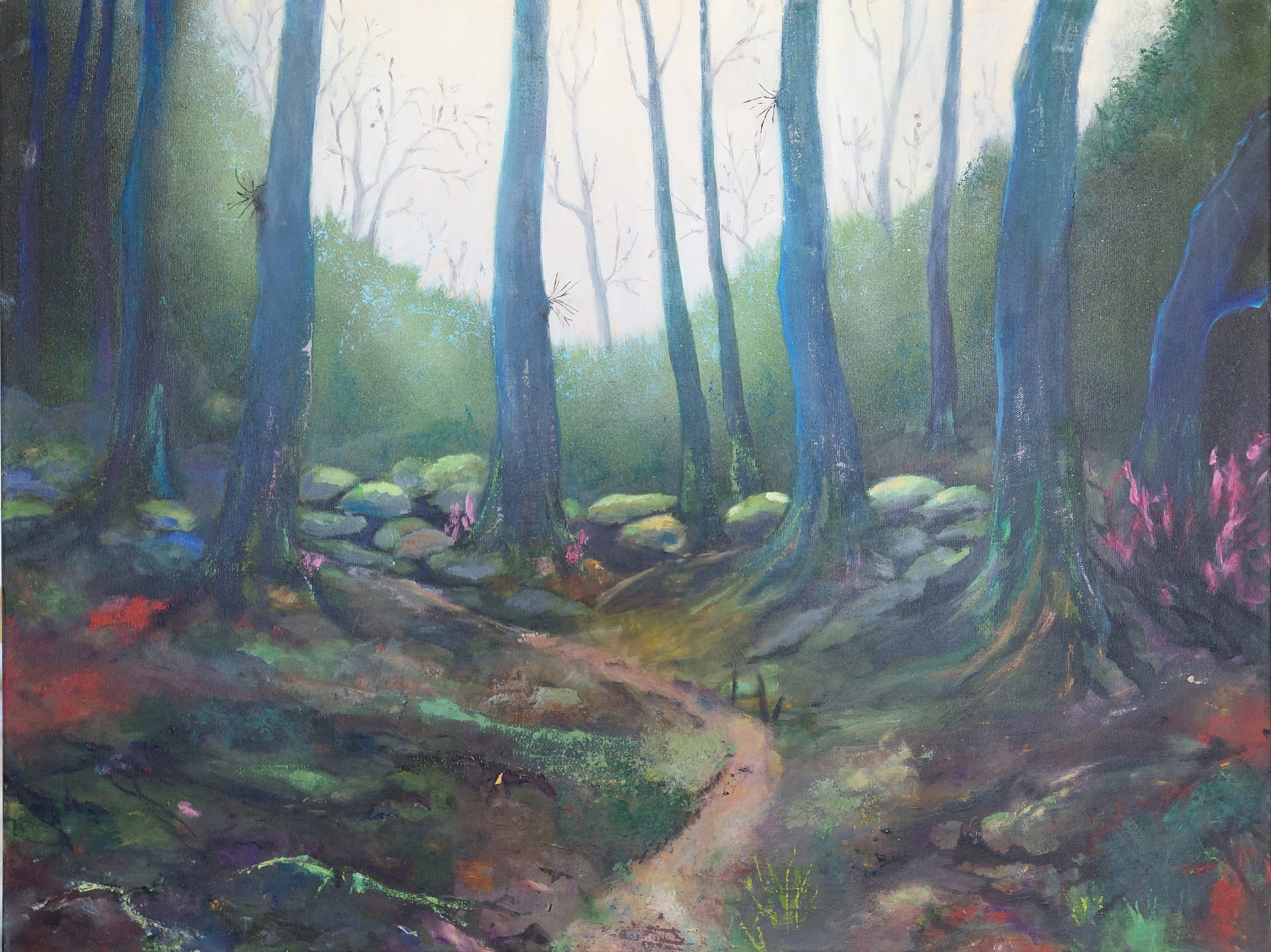 Blue Forrest – malerier af Ruth Jensen