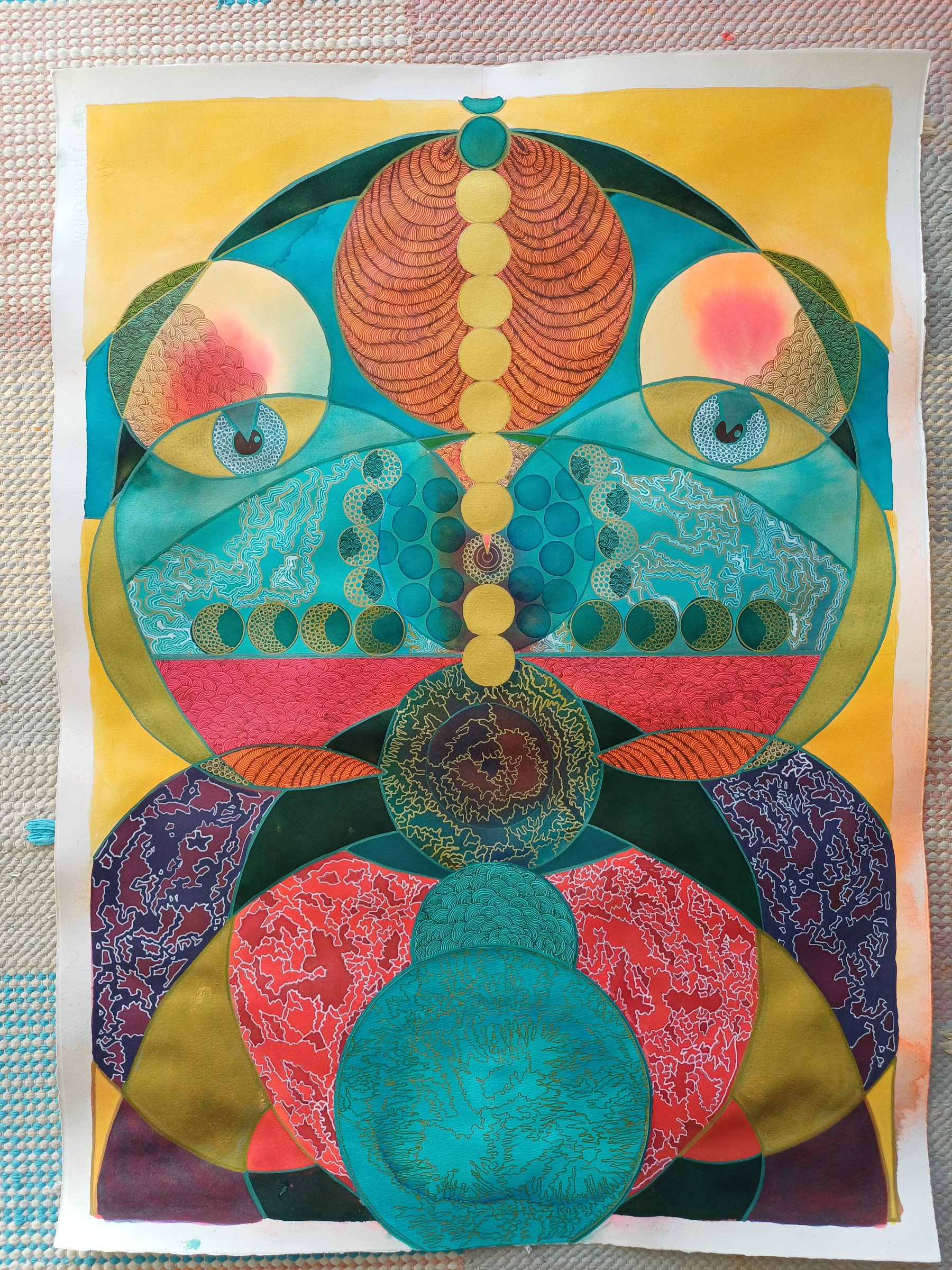 Song of Valar – mixed media af Karin Waldhausen