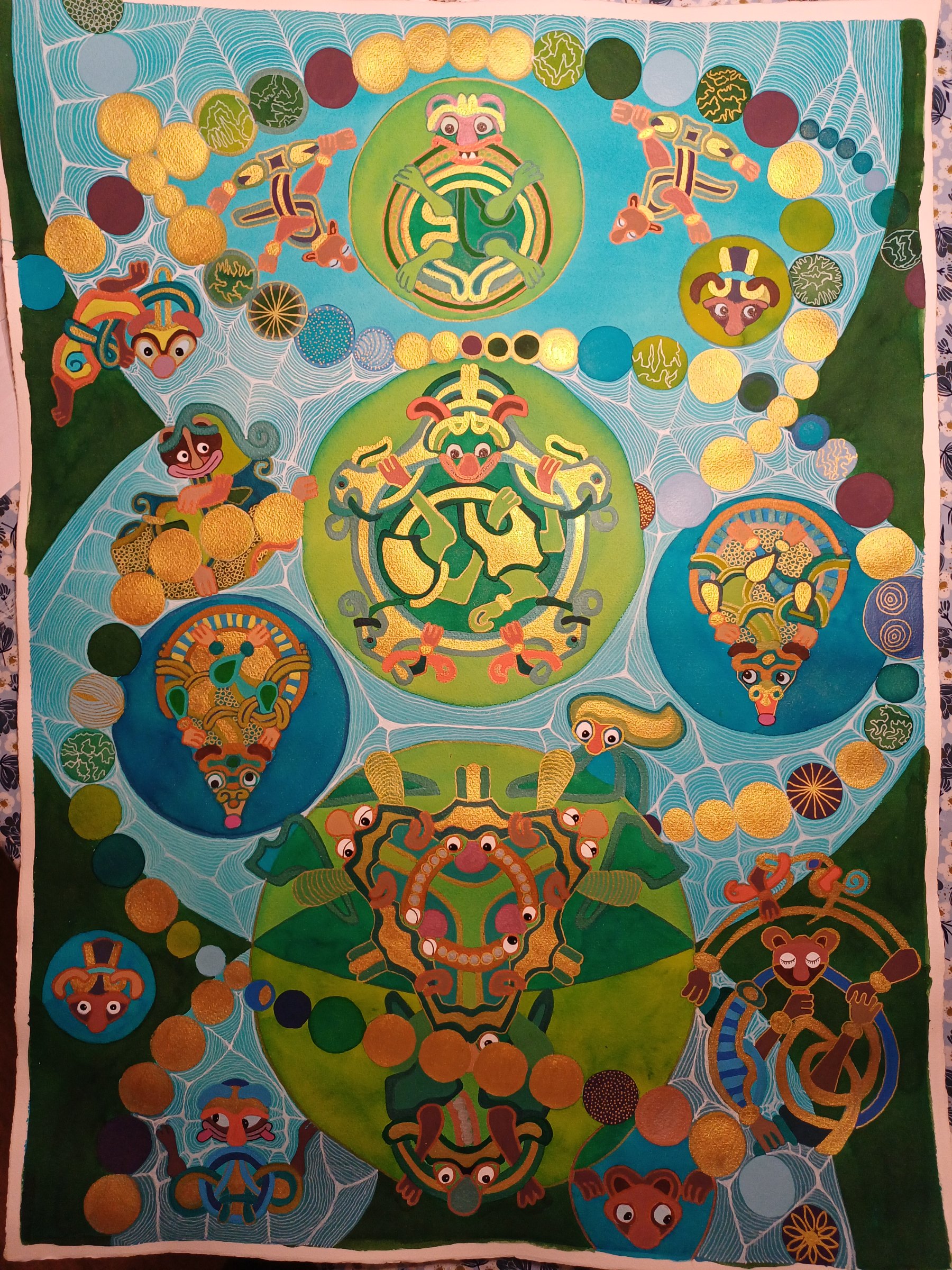 Small Gods – mixed media af Karin Waldhausen