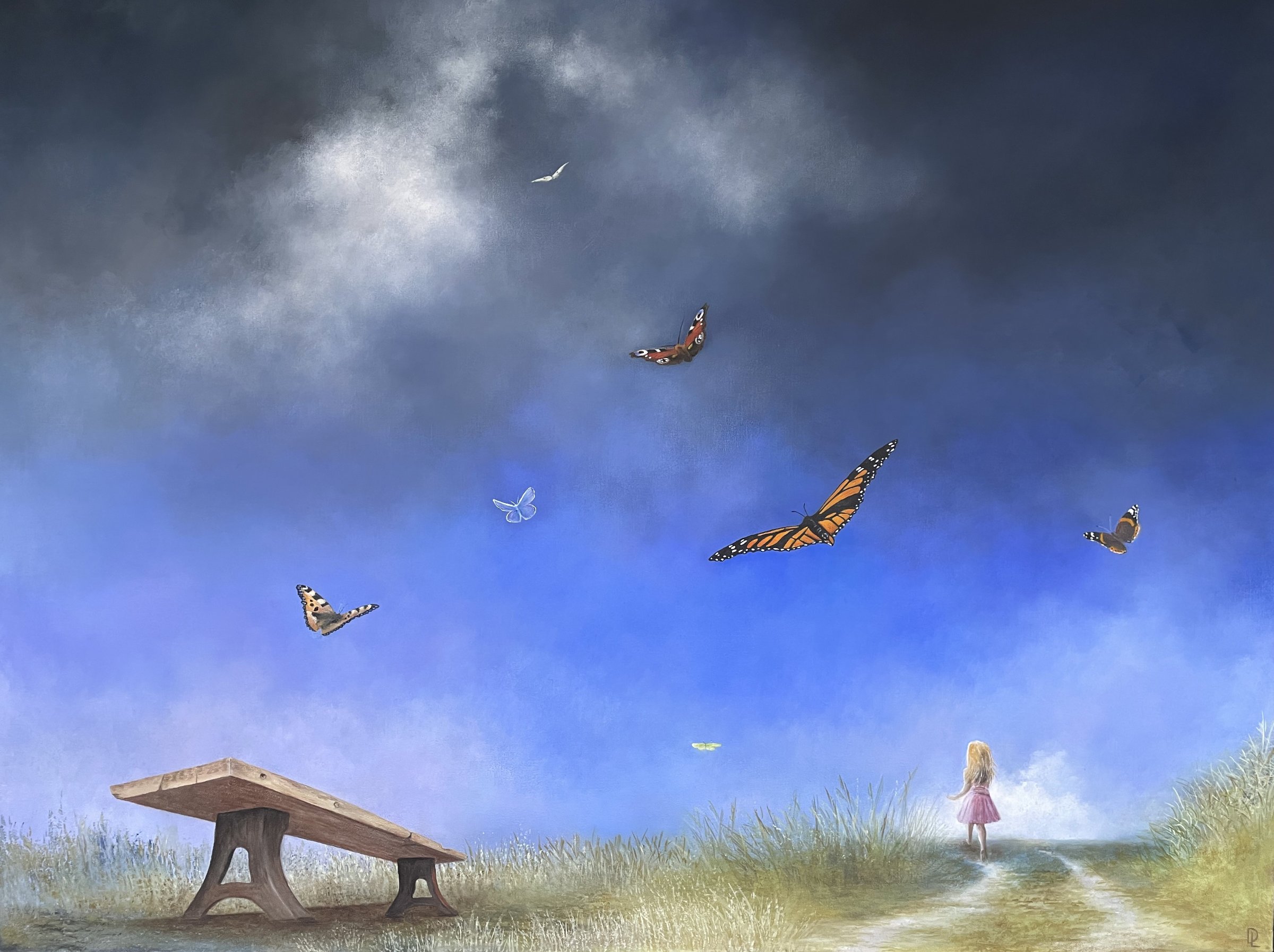 Chasing Butterflies – malerier af Lise Duun