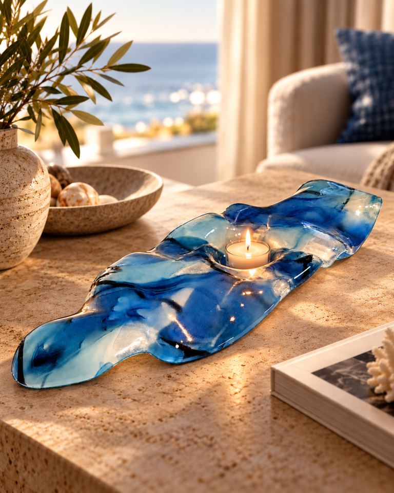 Blue Ocean – glaskunst af Micko Glass Art