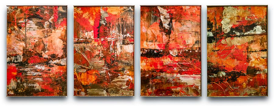 Cold Wax and Acrylic serie