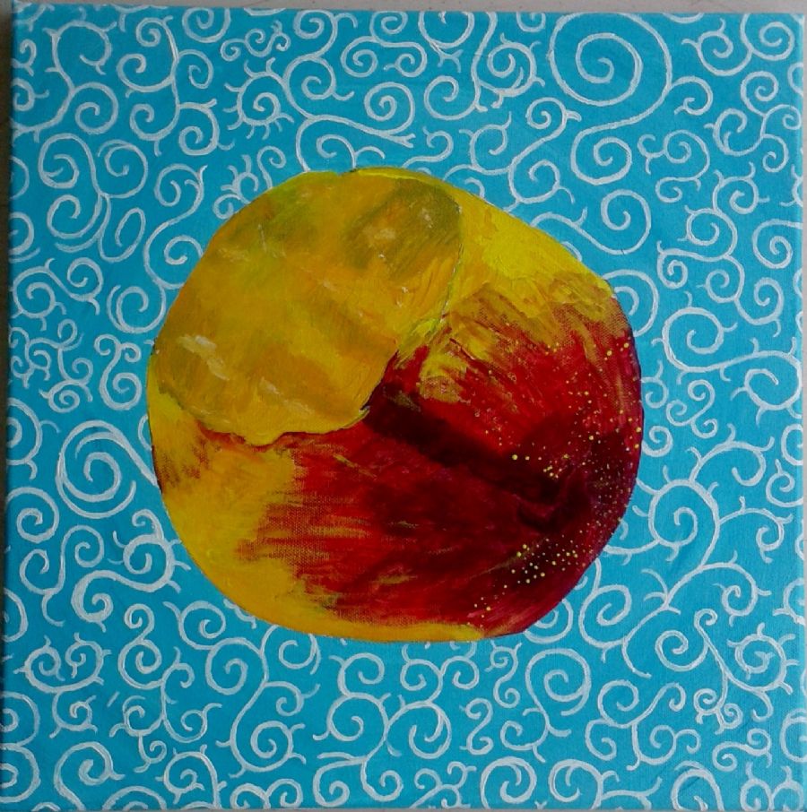 Nektarine and swirls