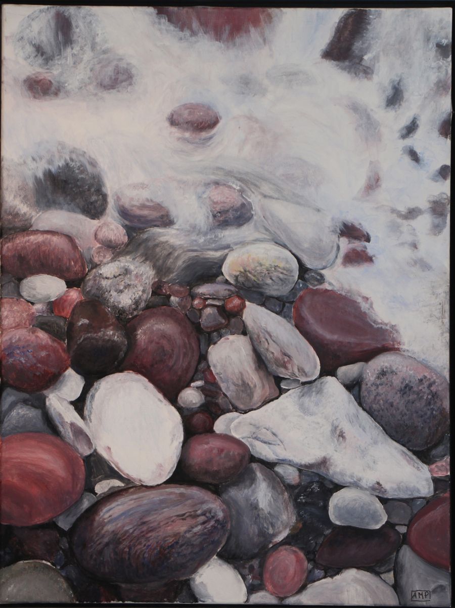 Sten i strandkanten
