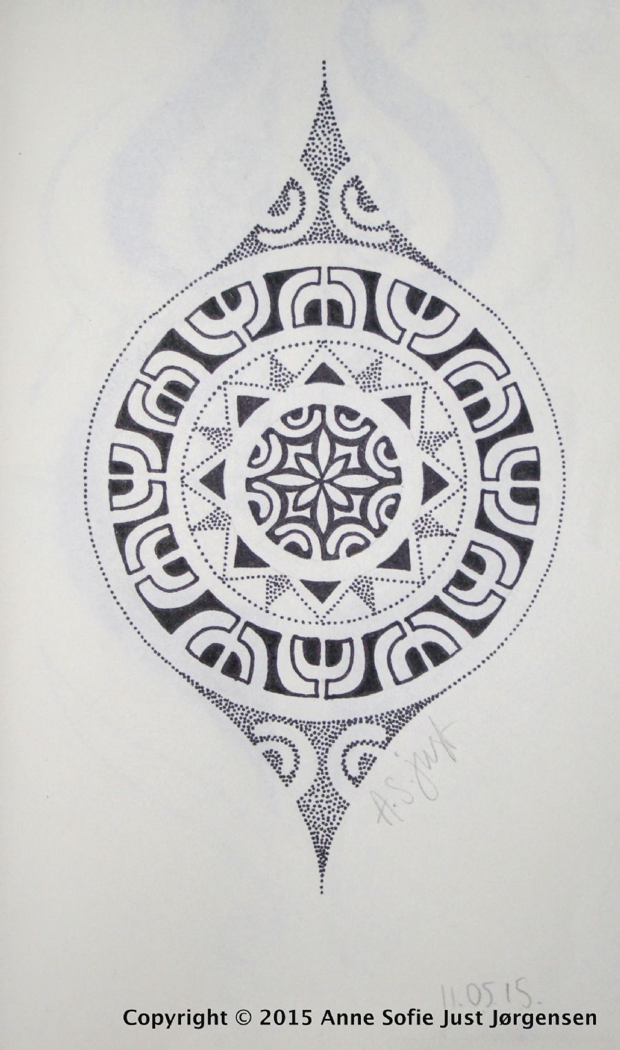 Polynesian inspired sketch