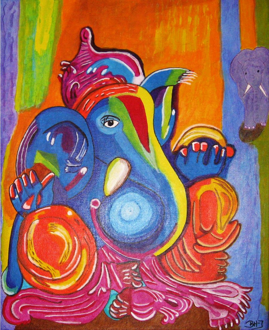 Lord Ganesha and Follower