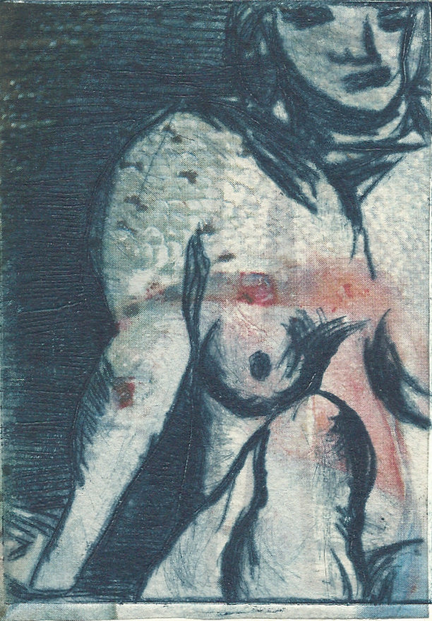 Siddende kvindefigur
