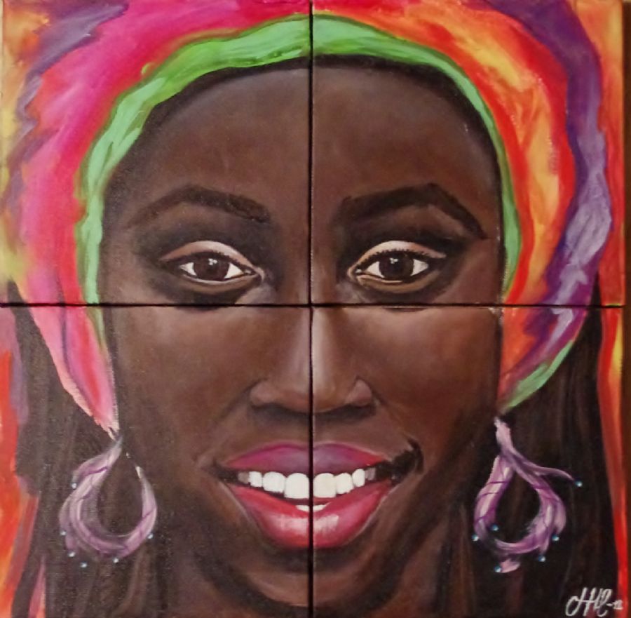 African smiling lady