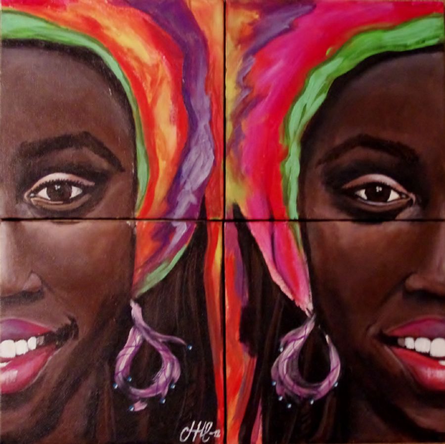 African smiling lady