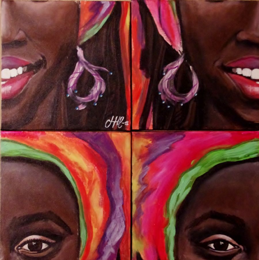 African smiling lady