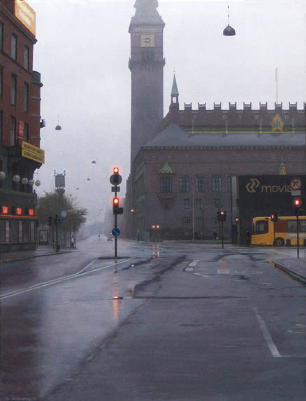 Rådhuspladsen, tidlig morgen