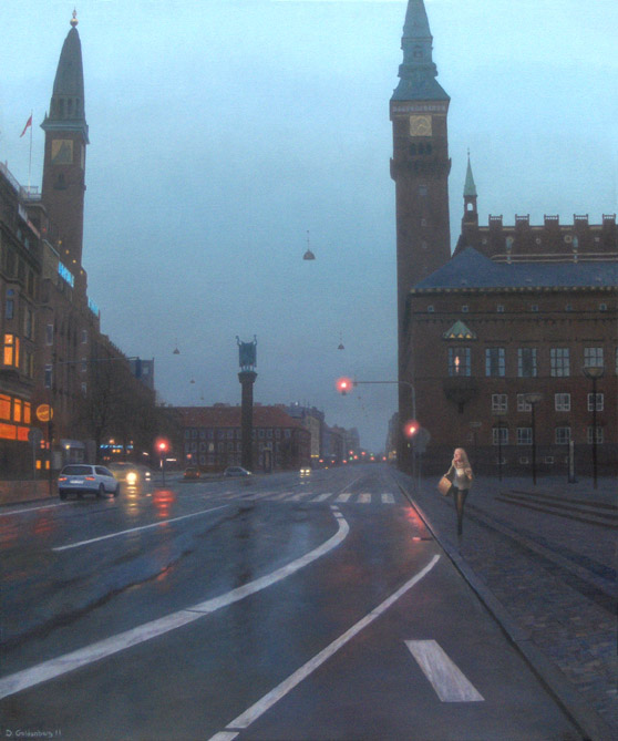 Rådhuspladsen, tidlig morgen