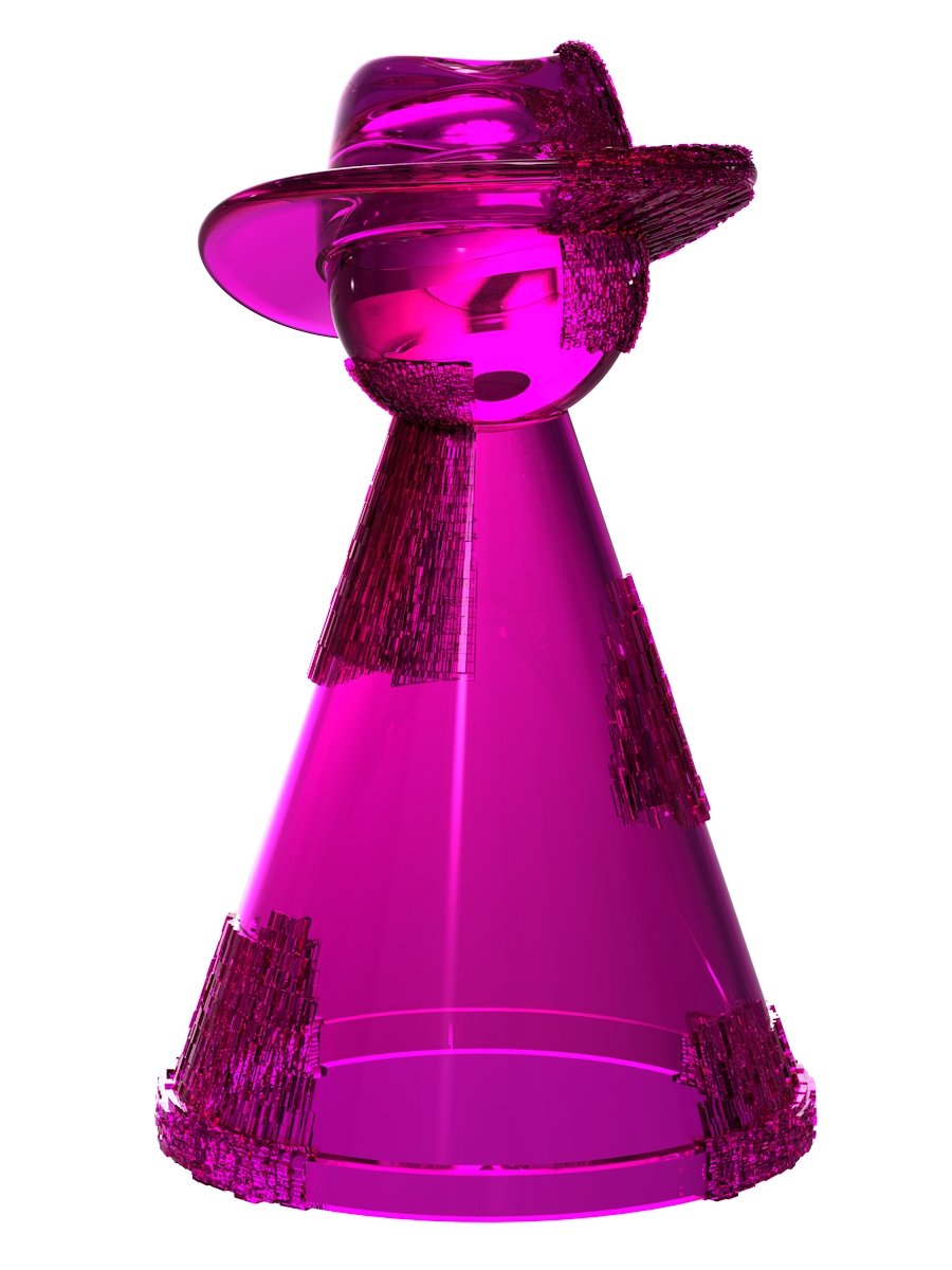 Crackled Pink Cowboy