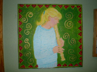 Selfportrait with recorder