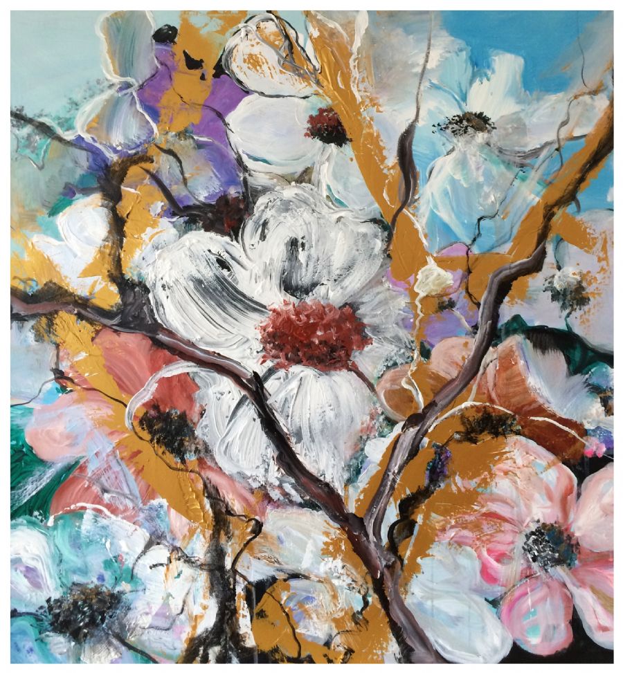 Blomster på gren