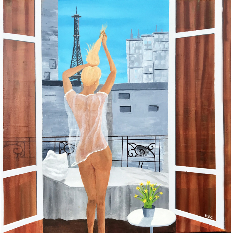 Godmorgen Paris! – maleri af Esben Skovgaard