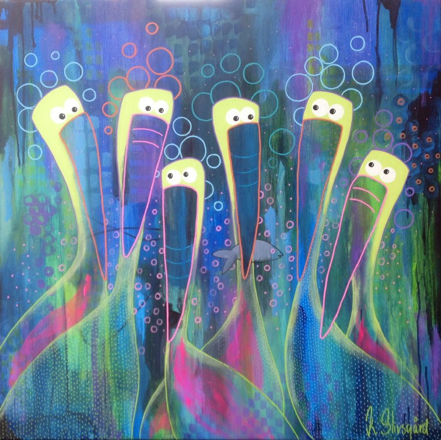 Birds in bubbles/solgt