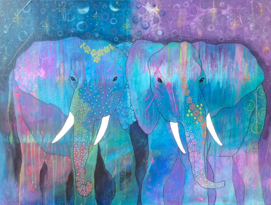 Blue elephants/solgt