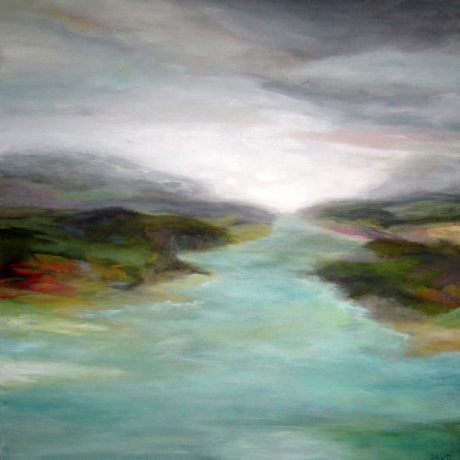 Isblå fjord
