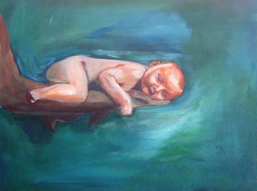 Baby på arm