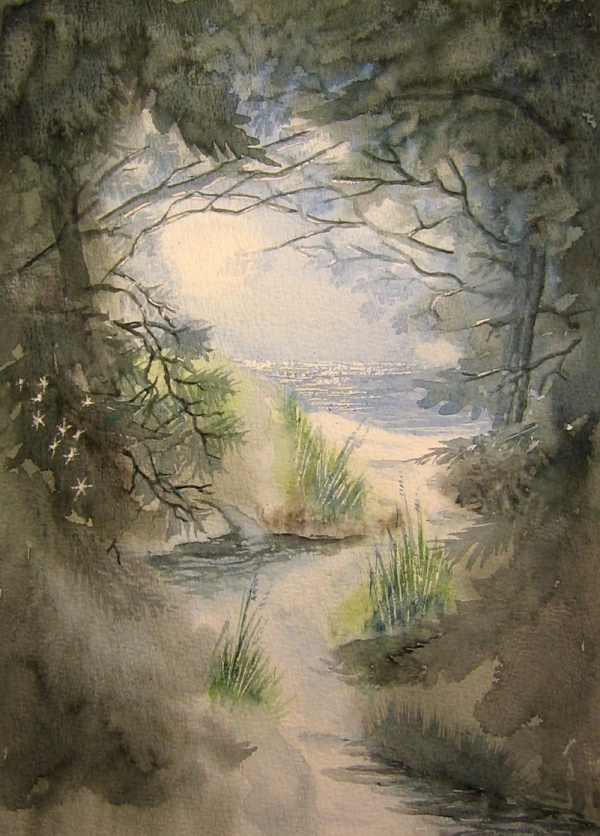 'at night'