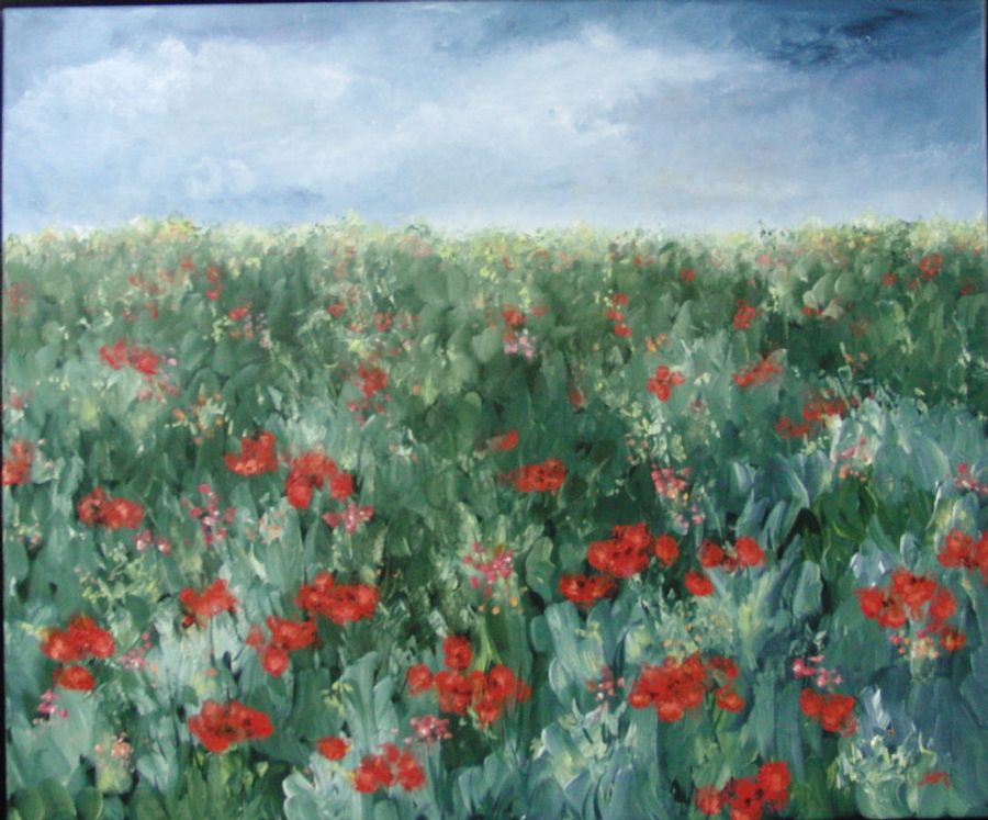 De roede blomster