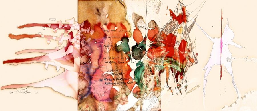 Samuraiii – mixedmedia af Indira