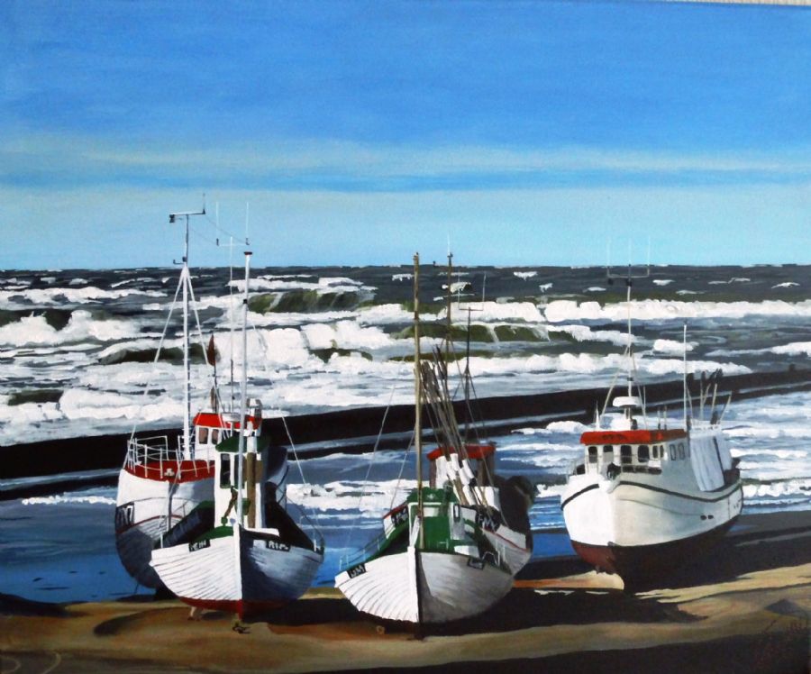 Efterårstorm ved vesterhavet