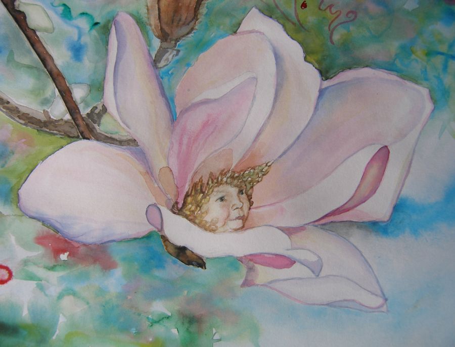 Detalje af "Blomsterbørn"