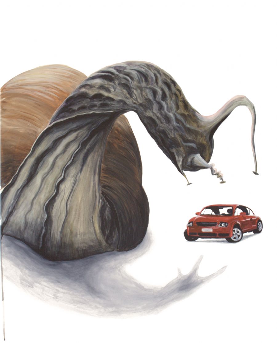 Snail in town