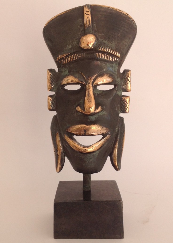 African maske i bronze