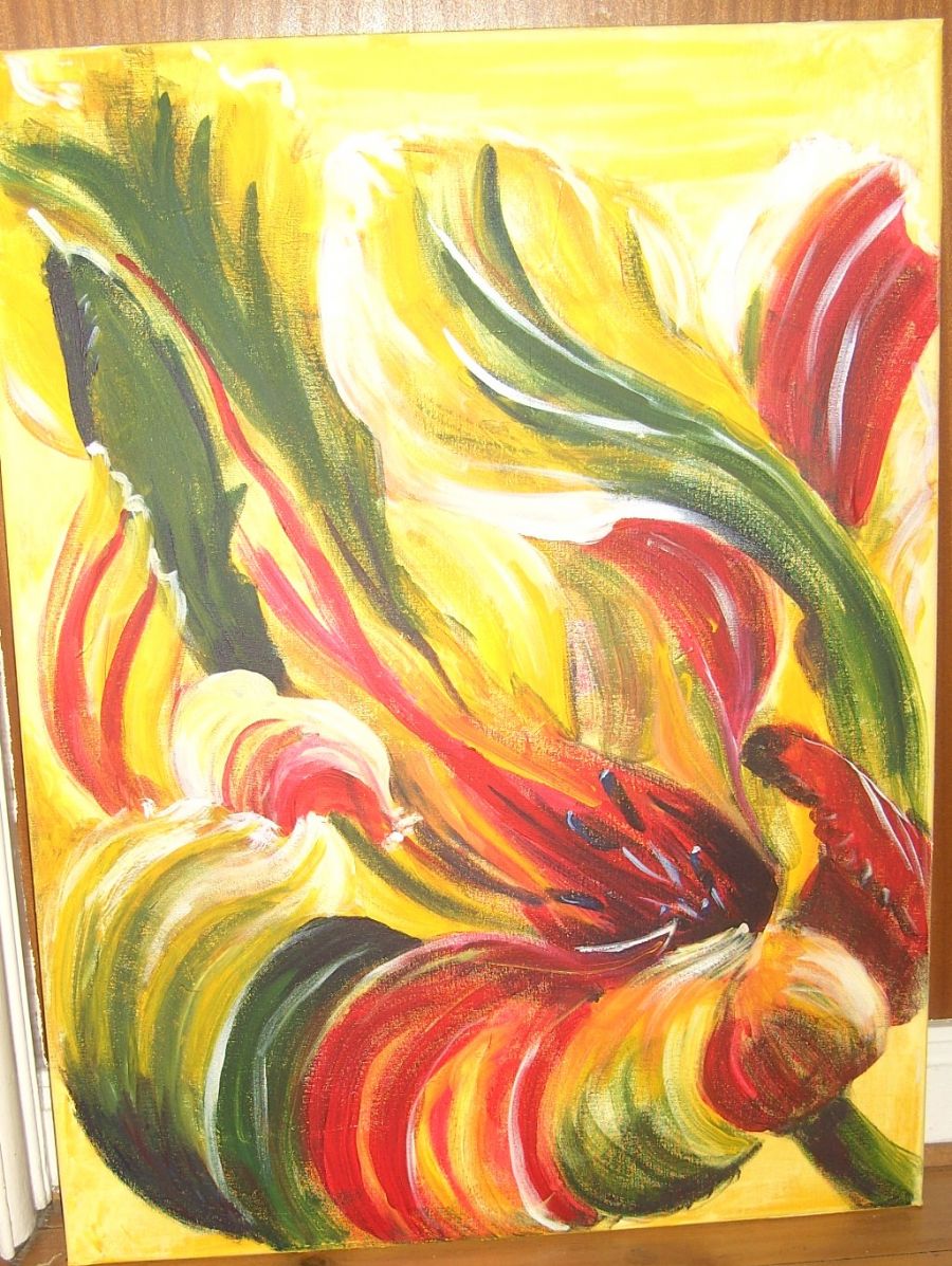 livlig tulipan