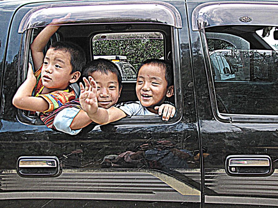 Kids in A Car