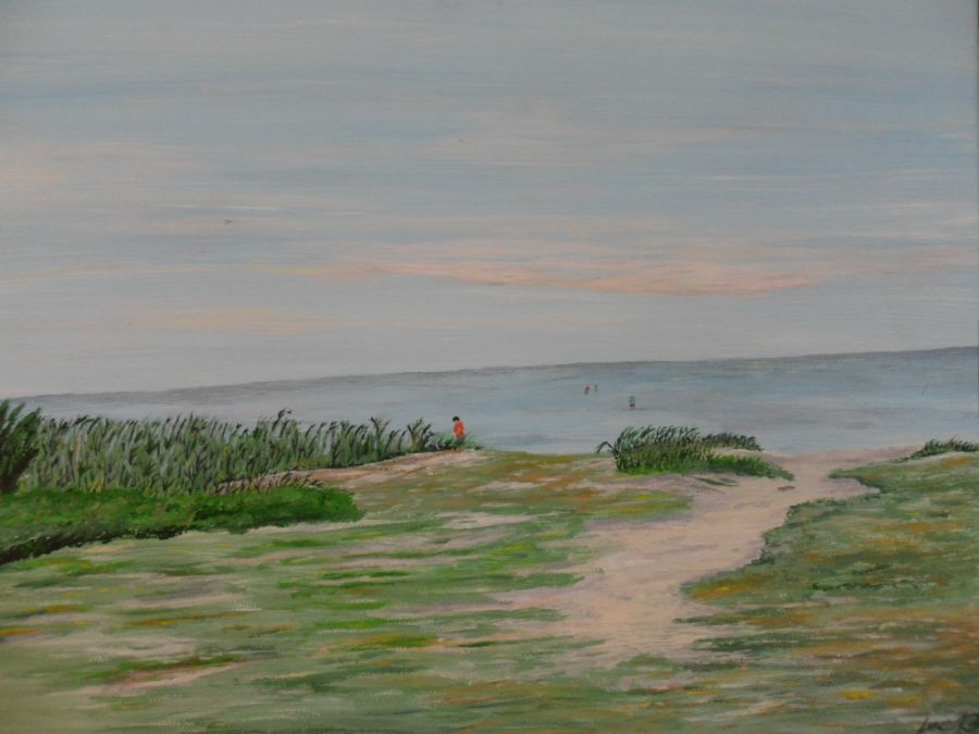 En sommerdag på stranden.