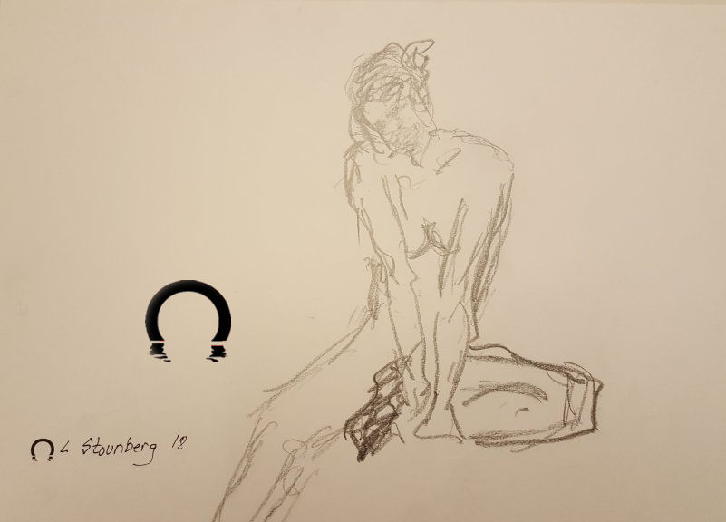 Siddende kvinde
