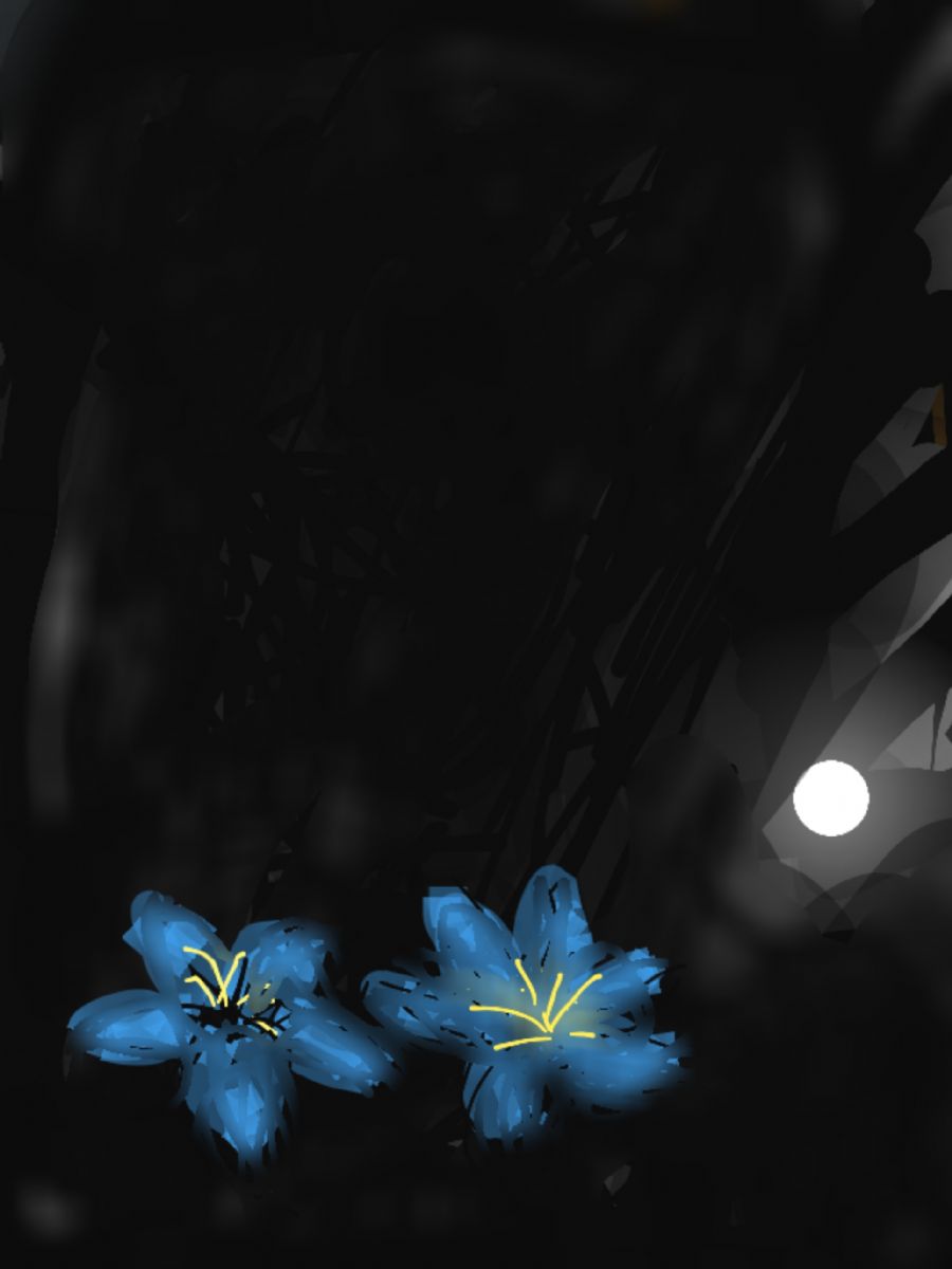 Kunstige blå blomster