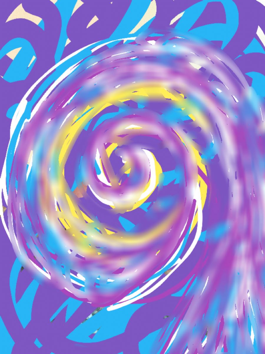 Color spiral splash
