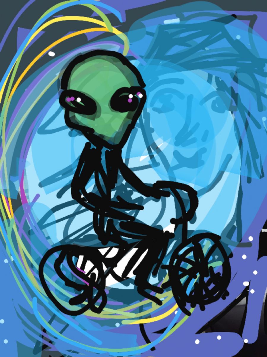 Cyklende alien