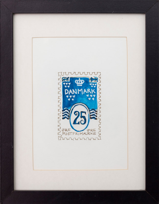 Stamp – maleri af Louise H Rosendahl