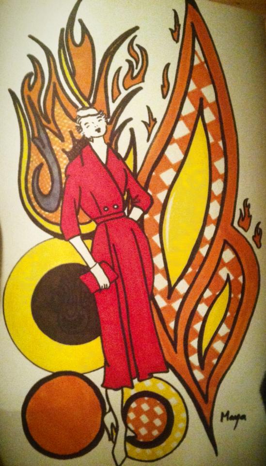 woman on fire