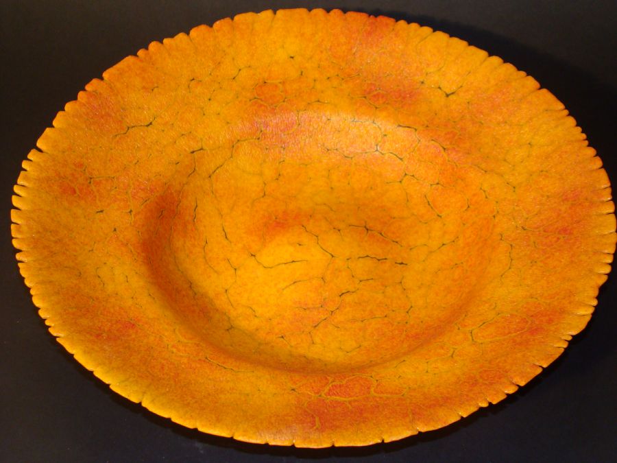 Pseudo-Battudo rund orange skål
