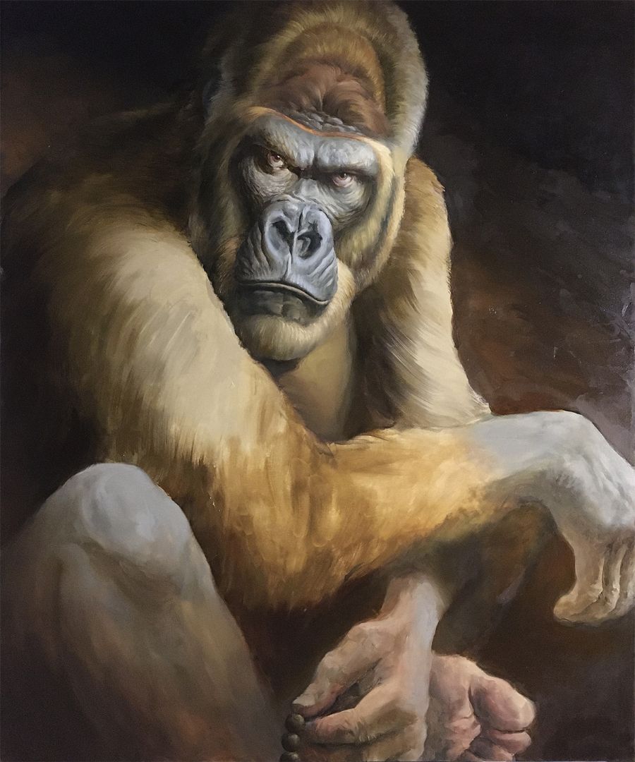 Tribute to Charles Darwin – maleri af Misha Lapitskiy