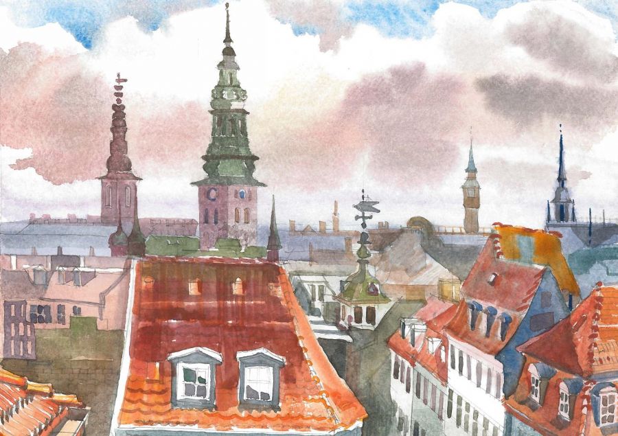 Udsigt til Chrisiansborg i København
