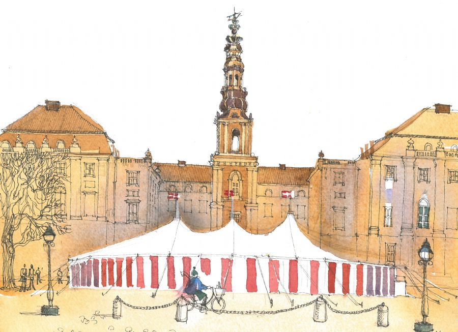 Christiansborg i april 2012.